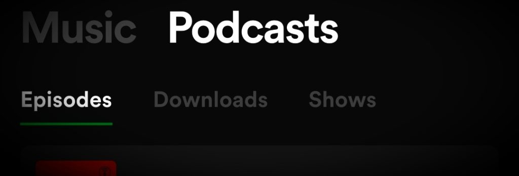 Podcast title with blurred edges